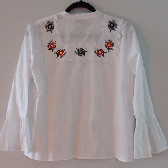TOPSHOP embroidered ruffled blouse - Picture 6 of 16